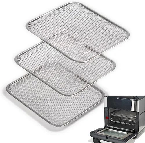 Vista 3 de Grill Baskets 3-Pack Stainless Steel Mesh Trays for Air Fryer Oven