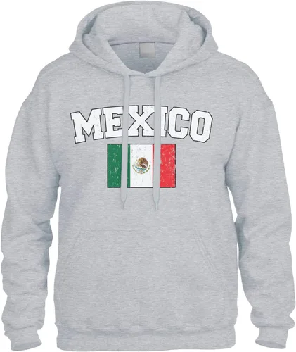 Vista 4 de Cybertela Sudadera con capucha con capucha y diseño de la bandera de México