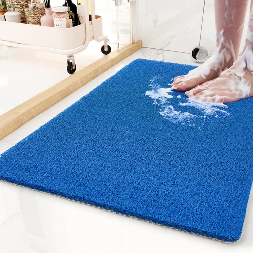 Vista 14 de Tapete antideslizante para bañera, 16 x 24 pulgadas, tapetes de ducha para bañera, tapetes de baño de PVC con textura de lufa para áreas húmedas