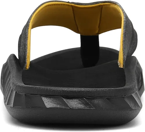Vista 4 de ChayChax Men's Flip Flops Arch Support Beach Sandals Outdoor Sport Thong Sandal with Soft Footbed