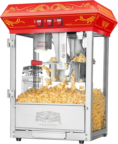 Vista 7 de Máquina de palomitas de maíz de mostrador Good Time – Máquina de palomitas de 3 galones, hervidor de 8 oz, calentador y 5 paquetes de granos todo