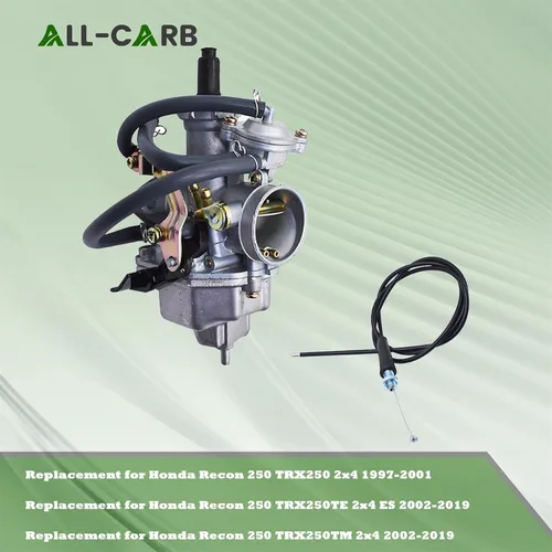 Vista 3 de marddpair Repuesto de carburador para Honda Recon 250 TRX250 2x4 1997-2001 / Recon 250 TRX250TE TRX250TM 2x4 ES 2002-2019 16100-HM8-B61 Carb