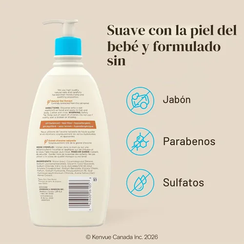 Vista 9 de Gel de ducha y champú Aveeno de bebé, 381371023905, 1, 1