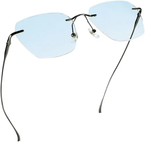 Vista 18 de LifeArt Pure Titanium Frame Glasses/Blue Light Blocking Reading Glasses, Reduce Eyestrain, Stylish for Men and Women