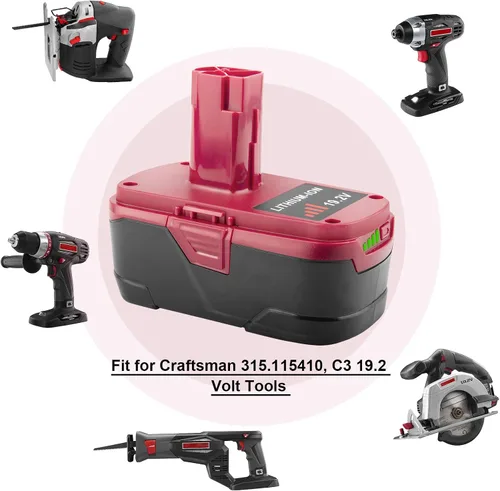 Vista 7 de ARyee Reemplazo de 6.0Ah 19.2 voltios para Craftsman DieHard C3 XCP 130279005 11375 1323903 130211004 11045 315.113753 315.115410 315.11488 5 315