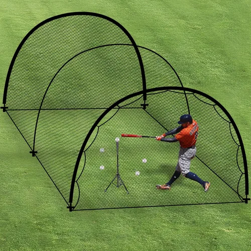 Vista 8 de Baseball Batting Cage for Backyard, Softball Cage Batting Net Portable with Carrying Bag Detachable Door with Hitting Target for Batting Training