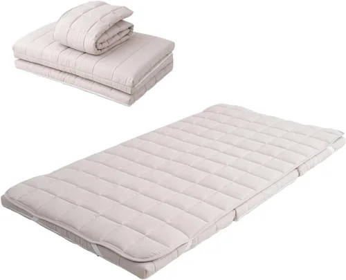 Vista 10 de EMOOR Colchón de futón japonés de triple pliegue Machi con protector de colchón S-Twin gris, fuelle plegable, almacenable, lavable, para dormir
