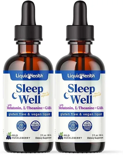 Vista 6 de LIQUIDHEALTH Sleep Well Natural Sleep Aid - Gotas de melatonina – Mejor sueño y estado de ánimo, relaja y calma la mente, duerme más rápido