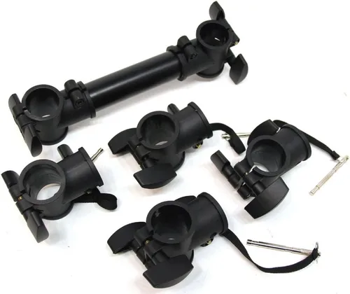 Vista 7 de ASC Pro Audio DJ soporte de luz móvil de 10 pies, sistema de luz entramado portable con barra T