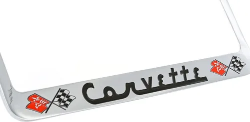 Vista 2 de Chevrolet Corvette C1 - Marco de matrícula de metal cromado