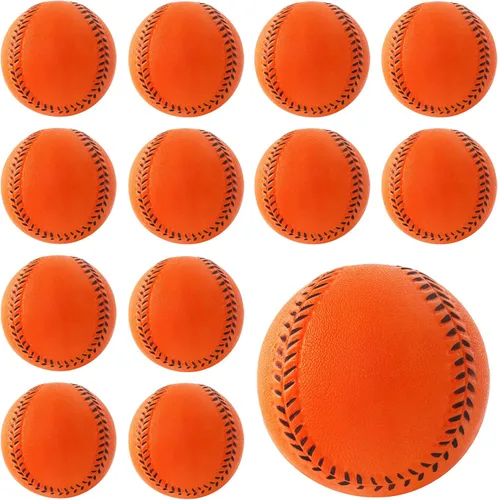 Vista 10 de GKK Pelotas de béisbol de espuma, paquete de 12 pelotas de béisbol suaves para jóvenes y adolescentes, pelotas de entrenamiento de espuma