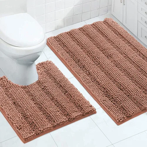 Vista 157 de Turquoize Alfombra de baño de chenilla de lujo para baño, extra absorbente, alfombra de ducha de microfibra antideslizante para baño, alfombra Aqua