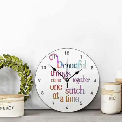Vista 112 de Reloj de pared de guitarra acústica con aspecto de madera natural, reloj de madera rústico y elegante, 10 silenciosos, sin tictac, de cuarzo