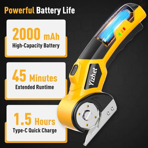 Vista 3 de Cortador eléctrico de la cartulina con la batería 2000mAh 0.25in corte para las cajas artesanías Electric Box Cutter 2000mAh Battery 45Mins