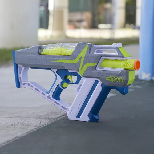 Vista 3 de Nerf Hyper Mach-100 - Lanzador totalmente motorizado, gafas, velocidad de hasta 110 FPS, fácil recarga