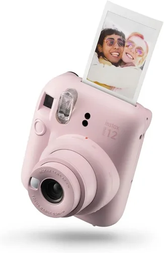 Vista 2 de Fujifilm Instax Mini 12 - Cámara instantánea (rosa flor) y paquete de película extra Fujifilm Instax Mini (40 hojas), cámara de película instantánea