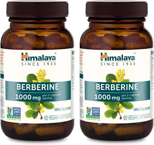 Vista 8 de Himalaya Berberina - Suplemento herbal para apoyar el metabolismo normal, inmunidad y salud digestiva - Vegano, sin gluten, 500 mg, 60 cápsulas