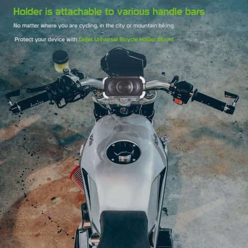 Vista 5 de Cellet Soporte universal para teléfono para motocicleta, bicicleta, compatible con iPhone de Apple, Samsung Galaxy, Google Pixels, Motorola