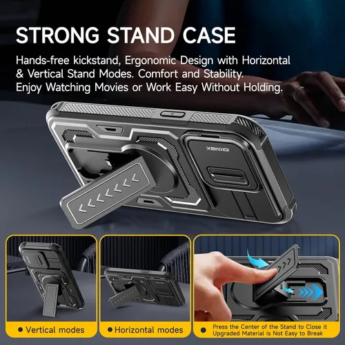 Vista 3 de for iPhone 17e Case/iPhone 16e Case with 2*Screen Protector, Black