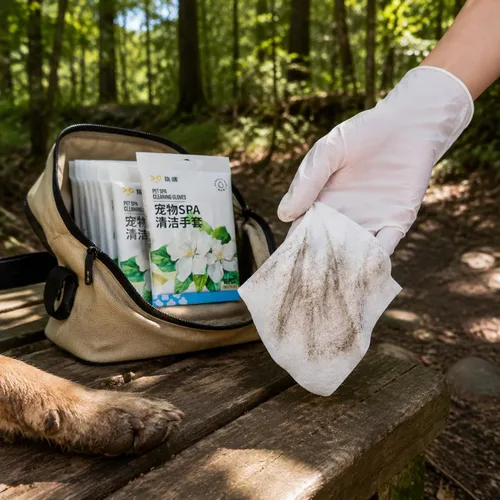 Vista 2 de Pet Cleaning, Rinse-Filled Glove