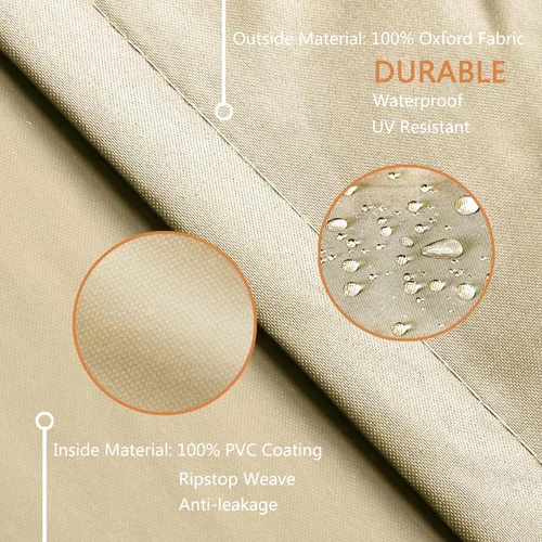 Vista 8 de Fundas para Muebles de Patio, Funda para Muebles de Exterior Impermeable, Fundas de Juego de Muebles de Patio para Juego de Conversación al Aire