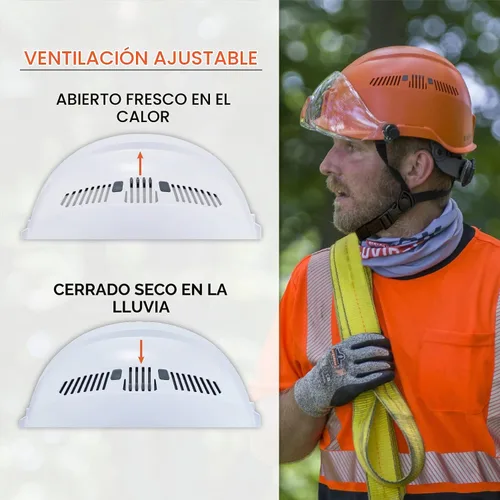 Vista 5 de Ergodyne Skullerz 8975 - Casco de seguridad Clase C, color blanco
