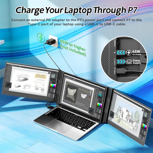 Vista 9 de Teamgee Extensor de pantalla portátil IPS Monitor portátil 15.6
