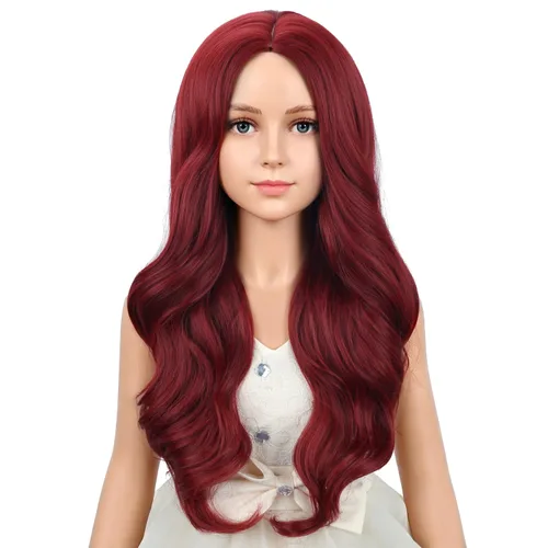 Vista 59 de PATTNIUM Peluca larga y ondulada rubia oscura para niños y niñas, peluca Rubio ceniza