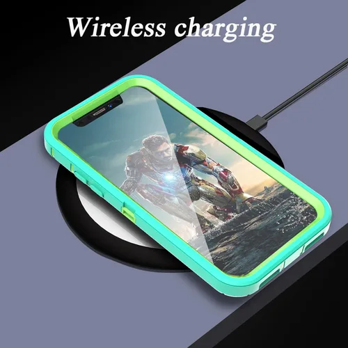 Vista 6 de YmhxcY Funda para iPhone Xs Max, a prueba de golpes, a prueba de caídas, a prueba de polvo, 3 capas, duradera, funda de teléfono de protección