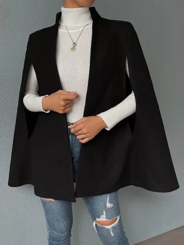 Vista 6 de WDIRARA Chaqueta de negocios de manga larga con capa dividida para mujer