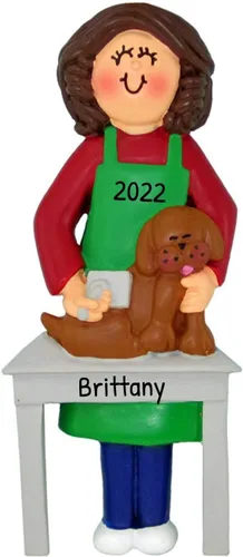 Vista 6 de Elves - Adornos de Navidad personalizados para niños y perros, regalos para los mejores amigos para pasear perros