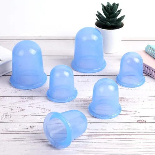 Vista 5 de Juego de terapia de ventosas de silicona, kit de ventosas para terapia de masaje, juego de ventosas para eliminar la celulitis, masajeador de copa