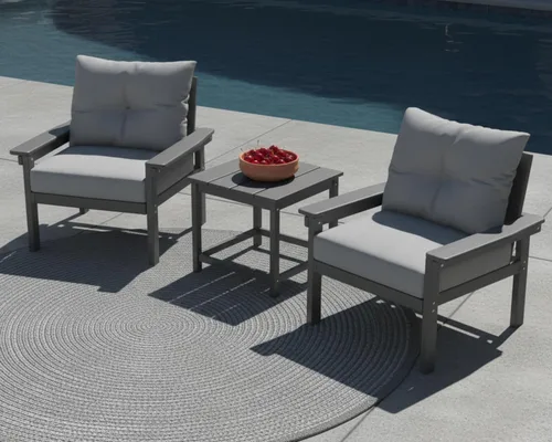 Vista 41 de Juego de muebles de patio HDPE de 13 piezas con mesas