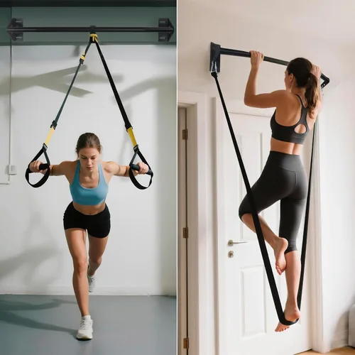 Vista 5 de Wall Mounted Pull Up Bar Doorway, Heavy Duty Strength Training Pull-Up & Chin Up Bars for Doorframe, Support Beam or Joist Mount Thick Metal Sturdy
