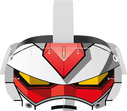 Vista 2 de Fundas de envoltura completa para O-culus Q-uest 2 Cool Robot Eyes VR 2 calcomanías para auriculares y controladores, calcomanías protectoras
