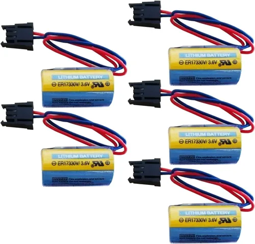 Vista 8 de 2 baterías PLC ER17330V/3.6V 1700mAh A6BAT MR-BAT con enchufe para sistema CNC FANUC