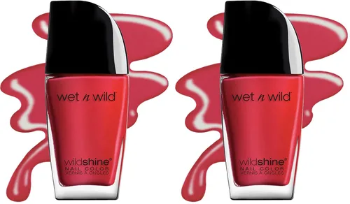 Vista 10 de wet n wild Wild Shine Esmalte de Uñas, Orange-Red Nuclear War, Color de Uñas Guerra nuclear