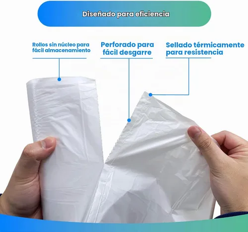 Vista 2 de Reli. Bolsas de basura de 2 a 4 galones 400 bolsas Transparentes Baño