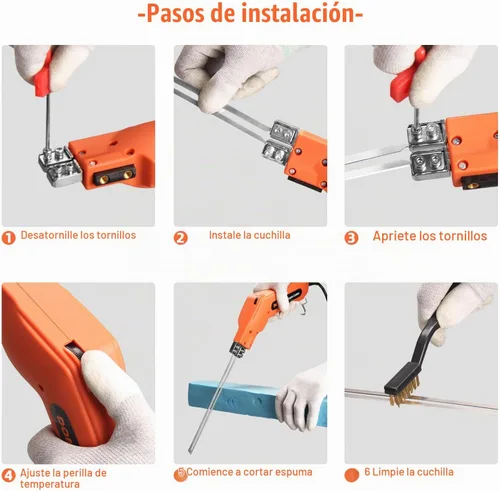 Vista 6 de Cortador de Espuma de Cuchillo Caliente, Kit de Herramientas de Corte de Espuma, Estuche Resistente Cortador de Espuma de Poliestireno para Cortar