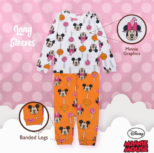 Vista 4 de Disney Conjunto de pijama de algodón ajustado de 2 piezas, suave y lindo para niños