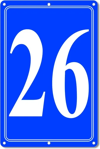 Vista 15 de Premium Aluminum Number Signs, Metal 12" X 8" Blue Numbered Sign Outdoor for Parking Lots, Floor, Dock, Court, Aisle, Field, High Visibility, No
