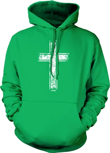 Vista 13 de Tcombo Sudadera con capucha unisex con diseño de cruz angustiada
