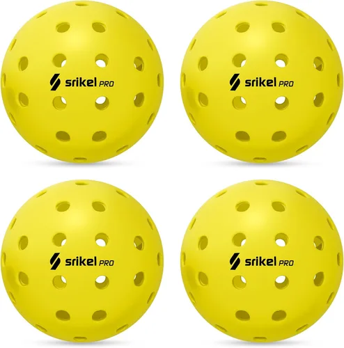 Vista 15 de Bolas de Pickleball Srikel para Exteriores - Bolas de Pickleball Aprobadas por USAPA, Diseño Roto-Moldeado Sin Costuras para Durabilidad, 4 Paquetes
