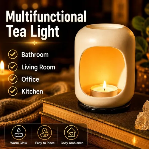 Vista 2 de Tealight Candles - Velas de té sin perfume, mini velas votivas con mecha de algodón para decorar el hogar, piscina, shabat, boda, emergencias, Blanco