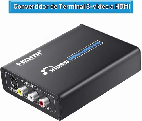 Vista 2 de Convertidor RCA Svideo a HDMI con cables AV + S-Video, RCA compuesto CVBS AV o Svideo + entrada de audio R/L a salida HDTV Convertidor de lujo