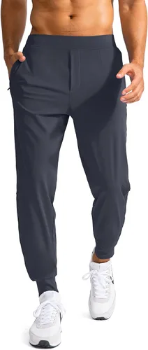Vista 2 de G Gradual Pantalones deportivos de golf para hombre con bolsillos con cremallera, pantalones elásticos ajustados para correr, para hombre