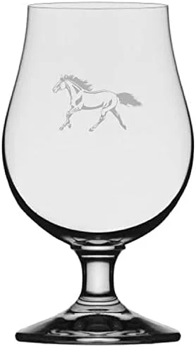 Vista 6 de Abaco Barb Body Horse - Vaso de cerveza Iona grabado (13.25 onzas)