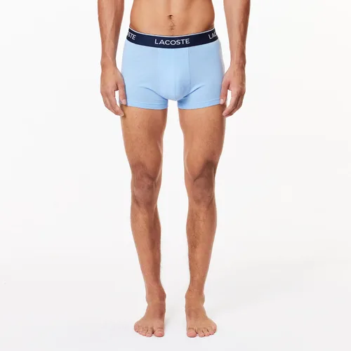 Vista 4 de Lacoste Traje de baño de algodón elástico tricolor para hombre, paquete de 3