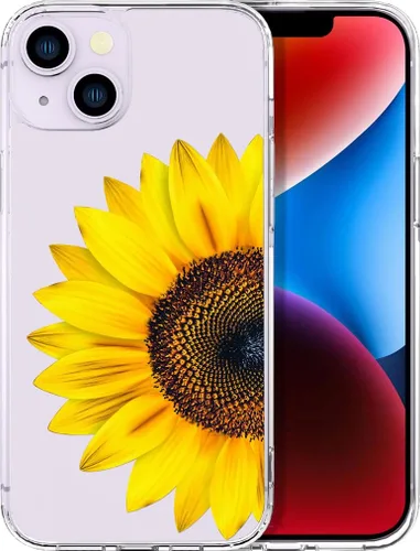Vista 19 de Compatible con iPhone 14, funda transparente y bonita para mujeres y niñas, diseño floral, diseño floral femenino, funda para teléfono 14