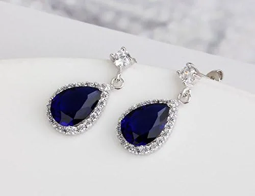 Vista 5 de Crystalline Azuria Jewelry Sets for Women Wedding Jewelry Sets Bridal Jewelry Set with Necklace and Earring for Bride Cubic Zirconia Bridesmaid